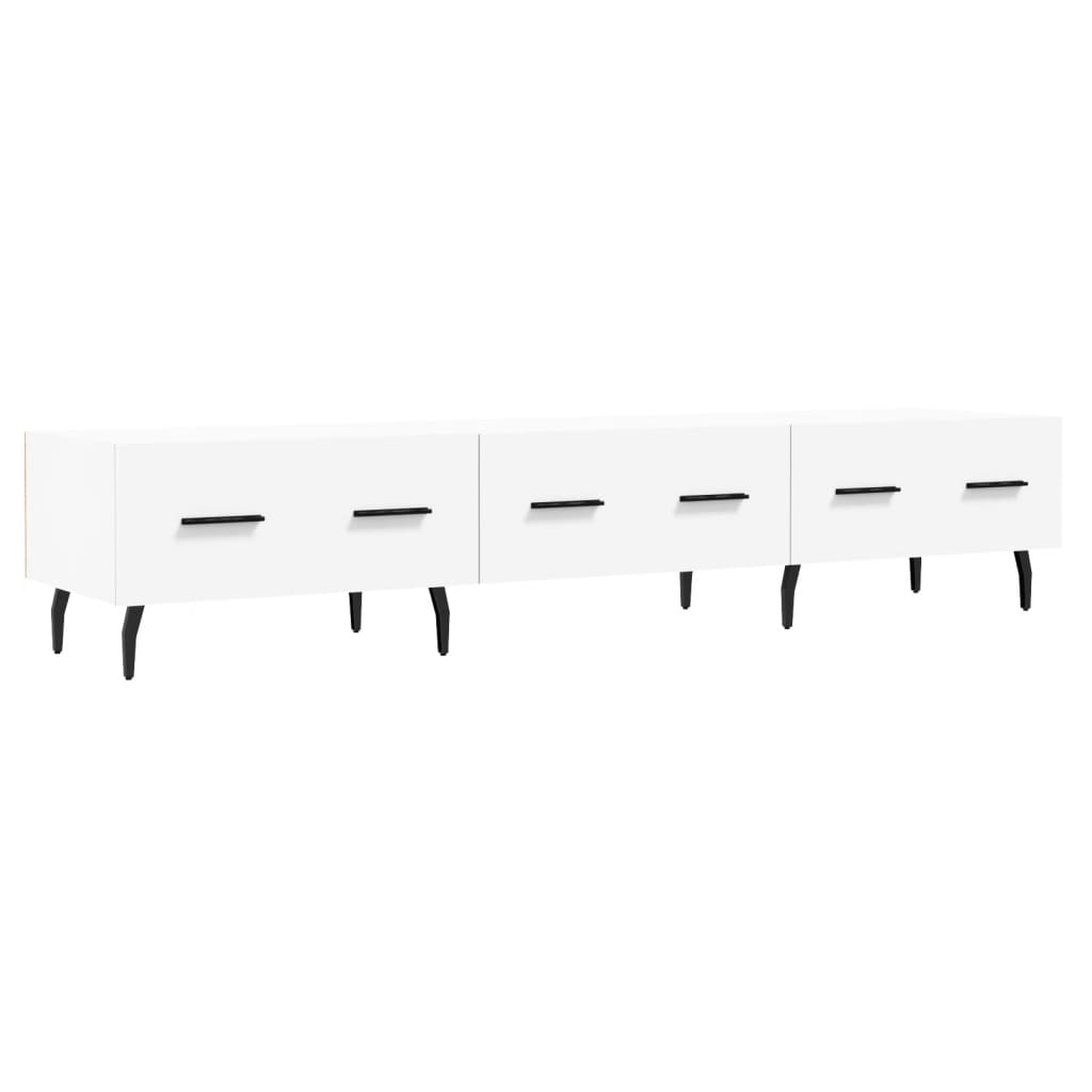 Meuble TV blanc 150x36x30 cm bois d'ingénierie - XIOS