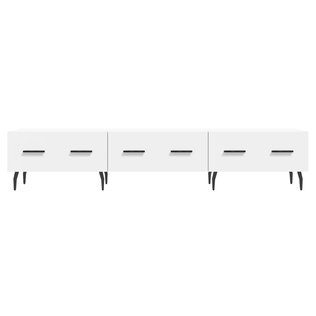 Meuble TV blanc 150x36x30 cm bois d'ingénierie - XIOS