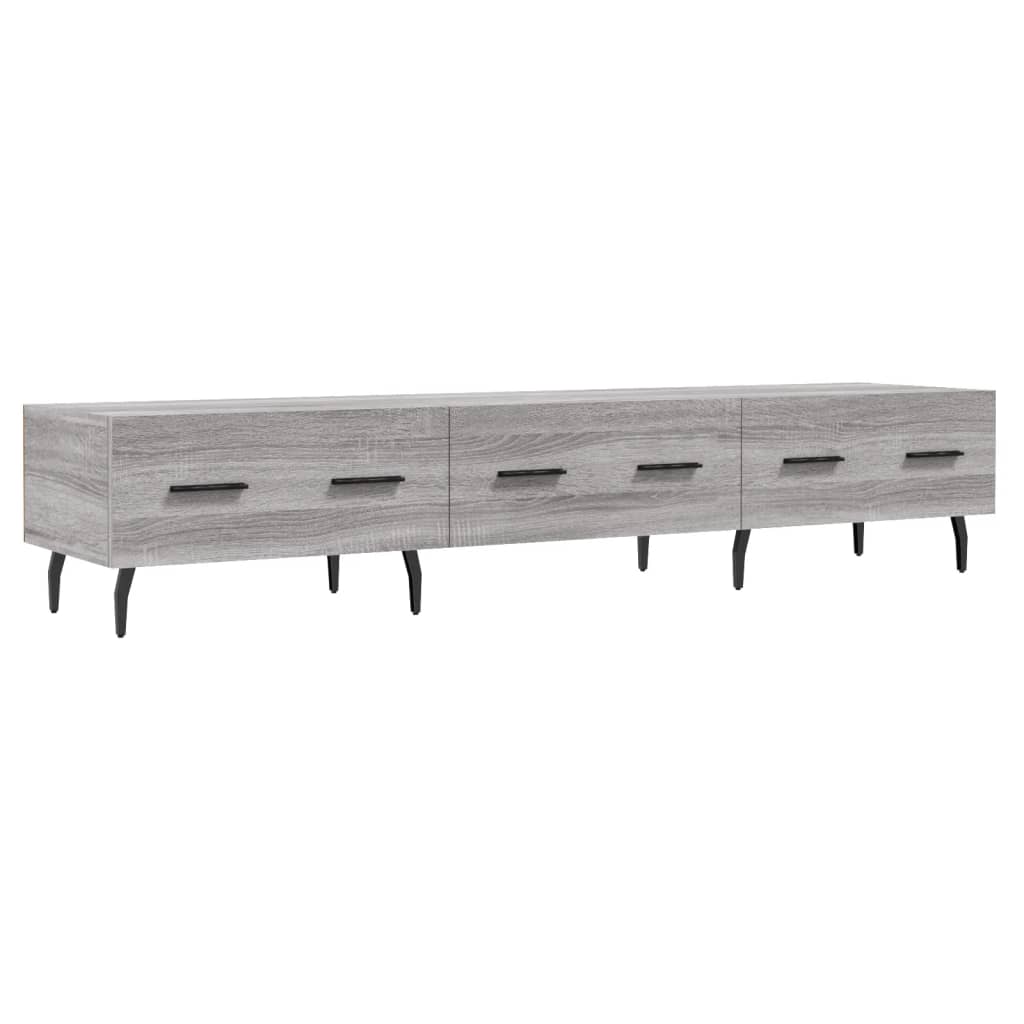 Meuble TV sonoma gris 150x36x30 cm bois d'ingénierie - XIOS