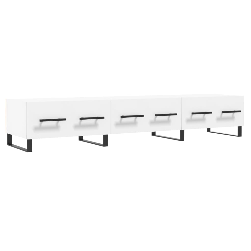 Meuble TV blanc 150x36x30 cm bois d'ingénierie - XIOS