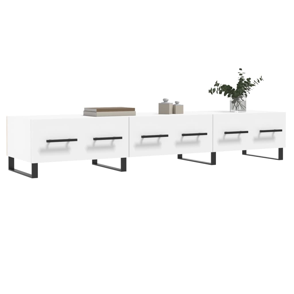 Meuble TV blanc 150x36x30 cm bois d'ingénierie - XIOS