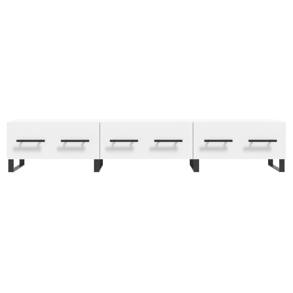 Meuble TV blanc 150x36x30 cm bois d'ingénierie - XIOS