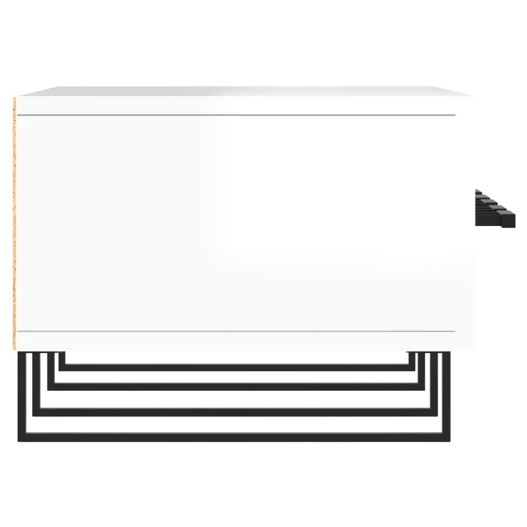 Meuble TV blanc brillant 150x36x30 cm bois d'ingénierie - XIOS