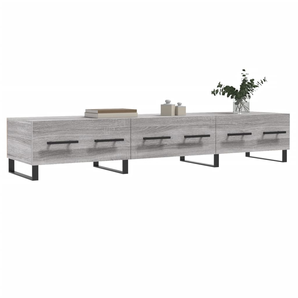 Meuble TV sonoma gris 150x36x30 cm bois d'ingénierie - XIOS