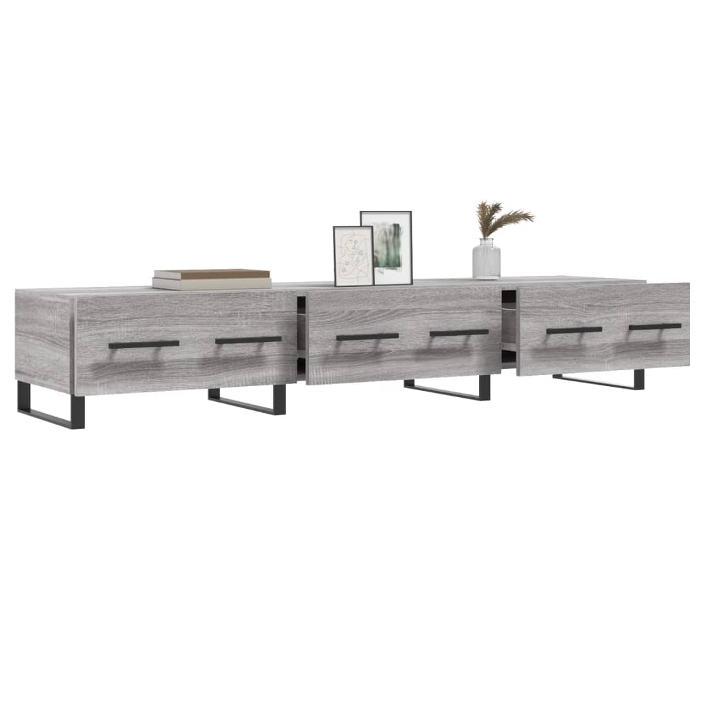 Meuble TV sonoma gris 150x36x30 cm bois d'ingénierie - XIOS