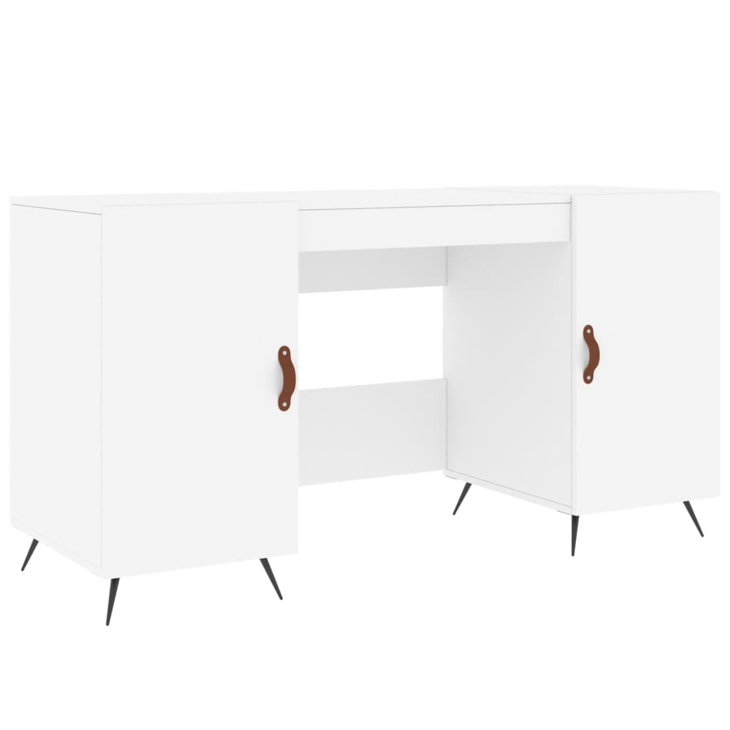 Bureau blanc 140x50x75 cm bois d'ingénierie - XIOS