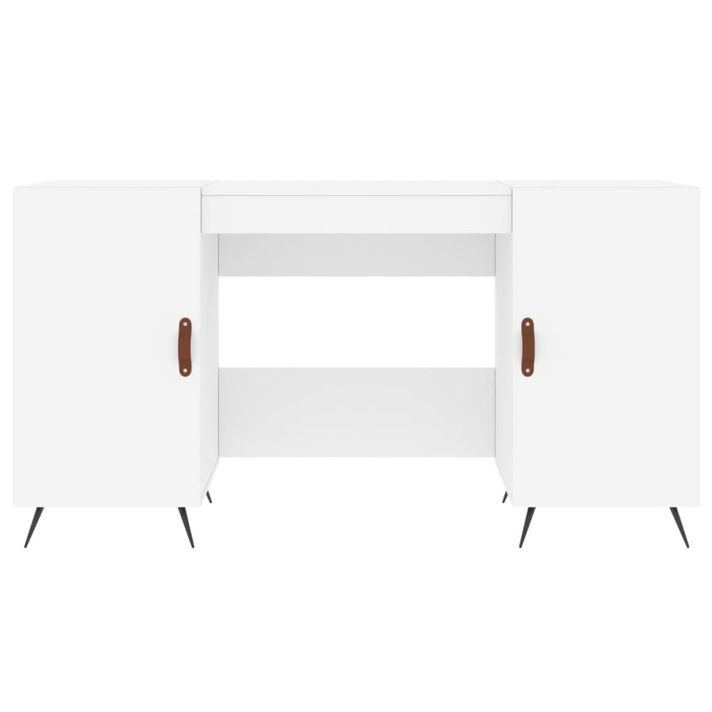 Bureau blanc 140x50x75 cm bois d'ingénierie - XIOS