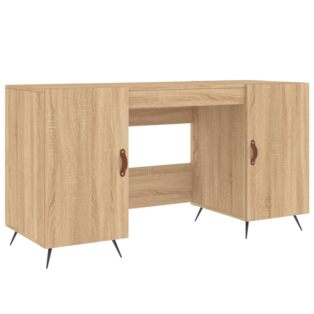 Bureau chêne sonoma 140x50x75 cm bois d'ingénierie - XIOS