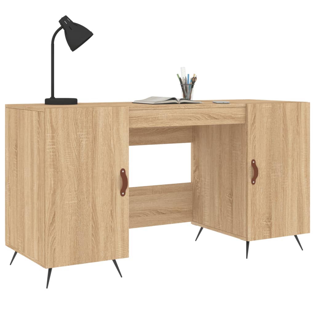 Bureau chêne sonoma 140x50x75 cm bois d'ingénierie - XIOS