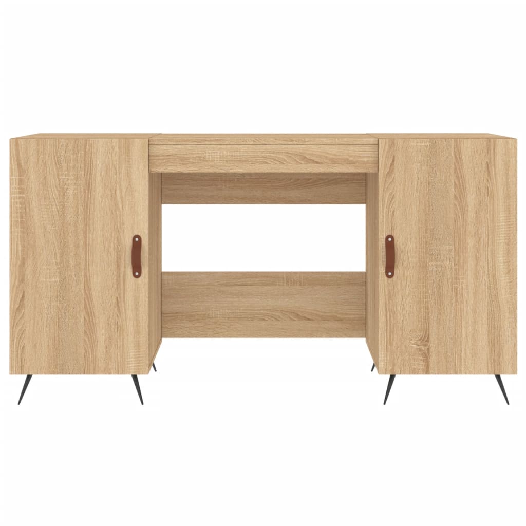 Bureau chêne sonoma 140x50x75 cm bois d'ingénierie - XIOS