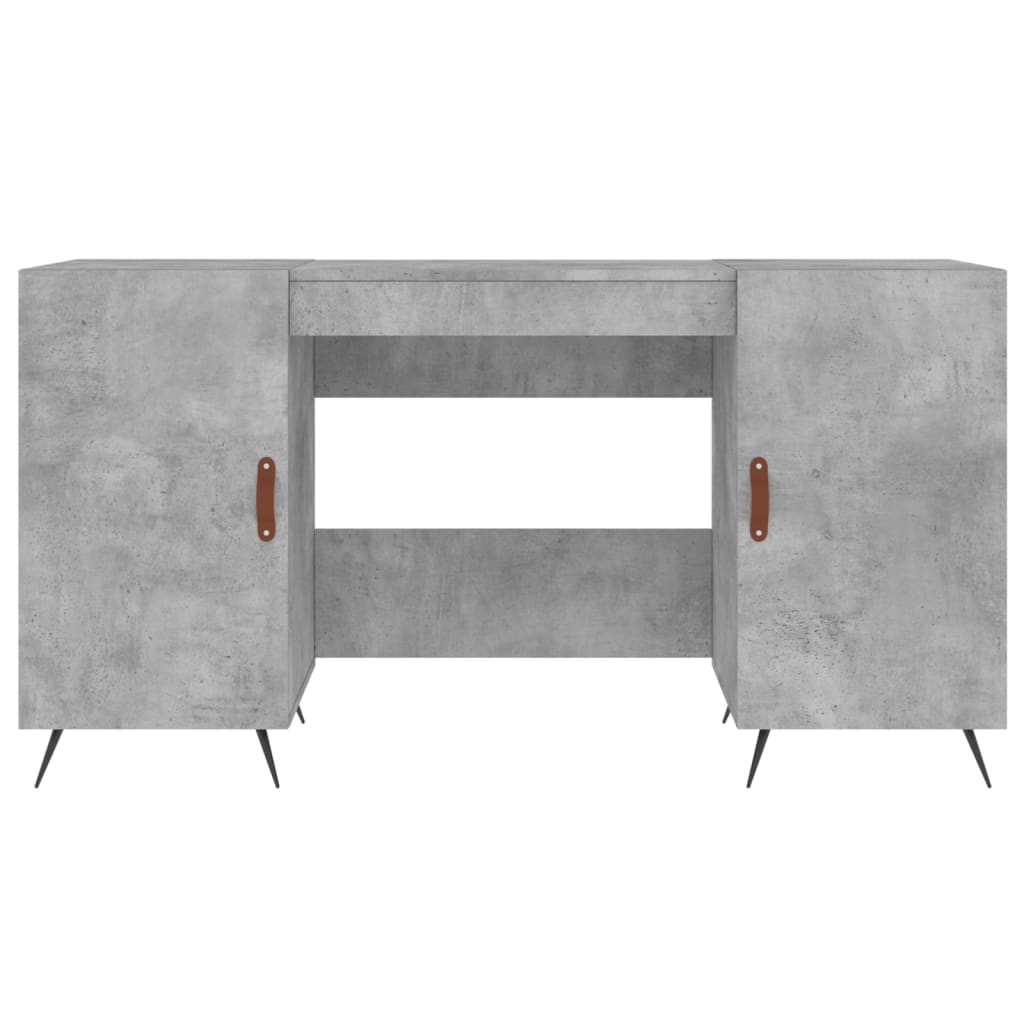Bureau gris béton 140x50x75 cm bois d'ingénierie - XIOS