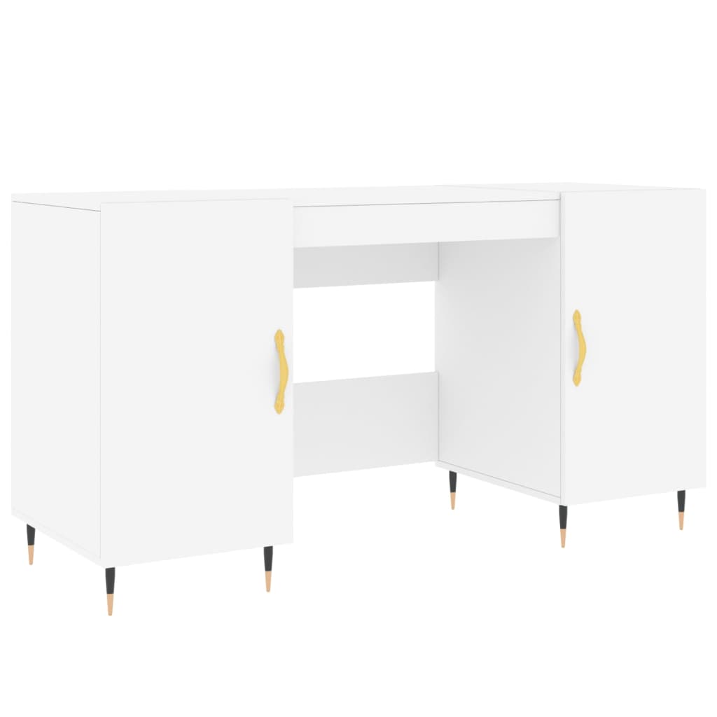 Bureau blanc 140x50x75 cm bois d'ingénierie - XIOS