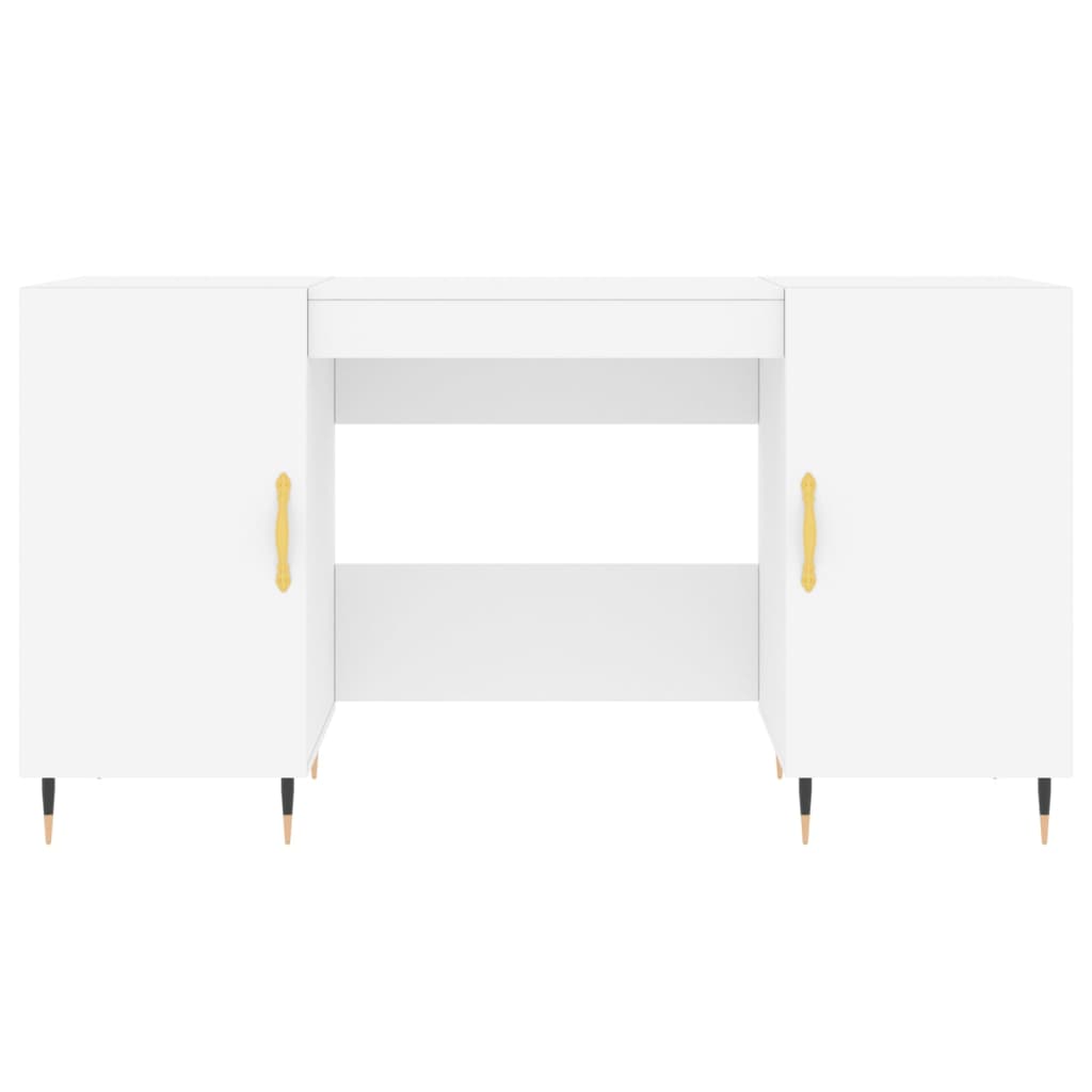 Bureau blanc 140x50x75 cm bois d'ingénierie - XIOS