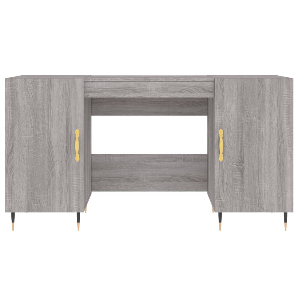 Bureau sonoma gris 140x50x75 cm bois d'ingénierie Bureaux vidaXL