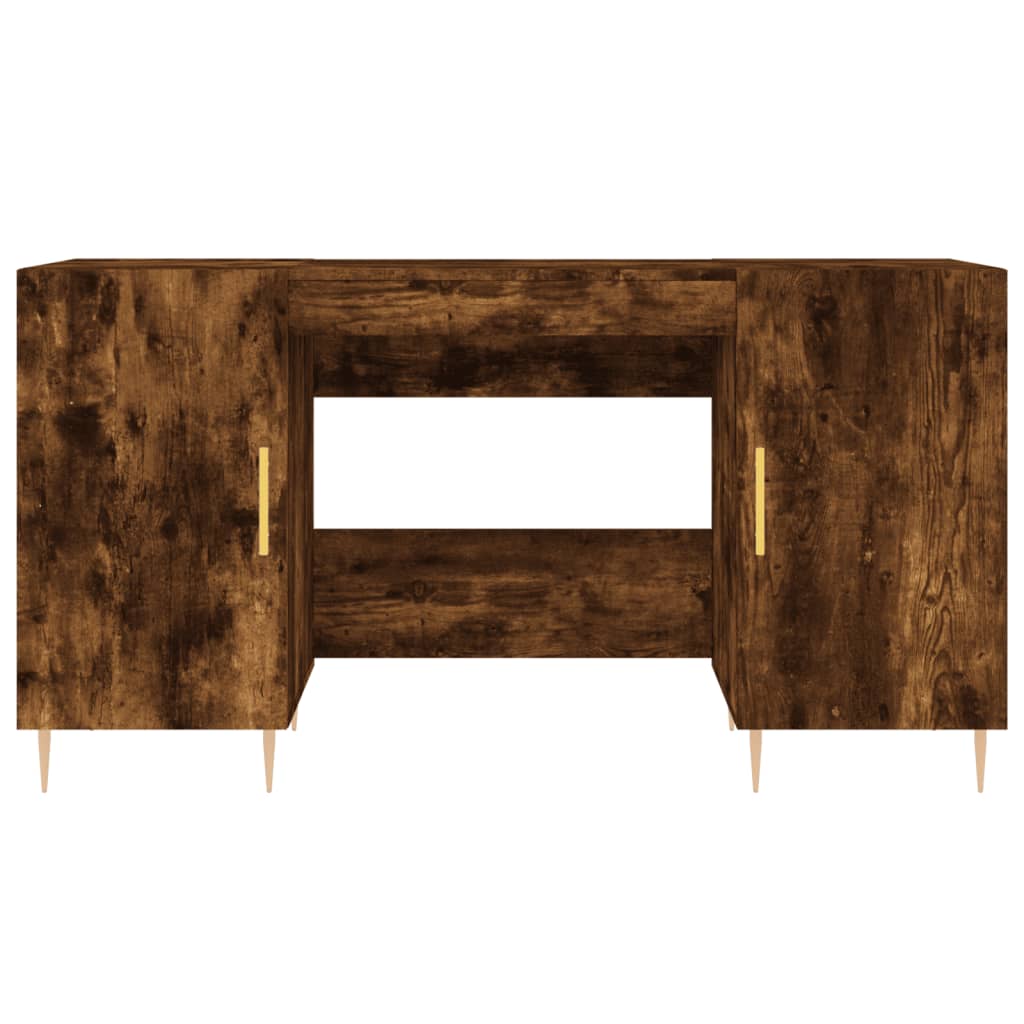 Bureau chêne fumé 140x50x75 cm bois d'ingénierie - XIOS