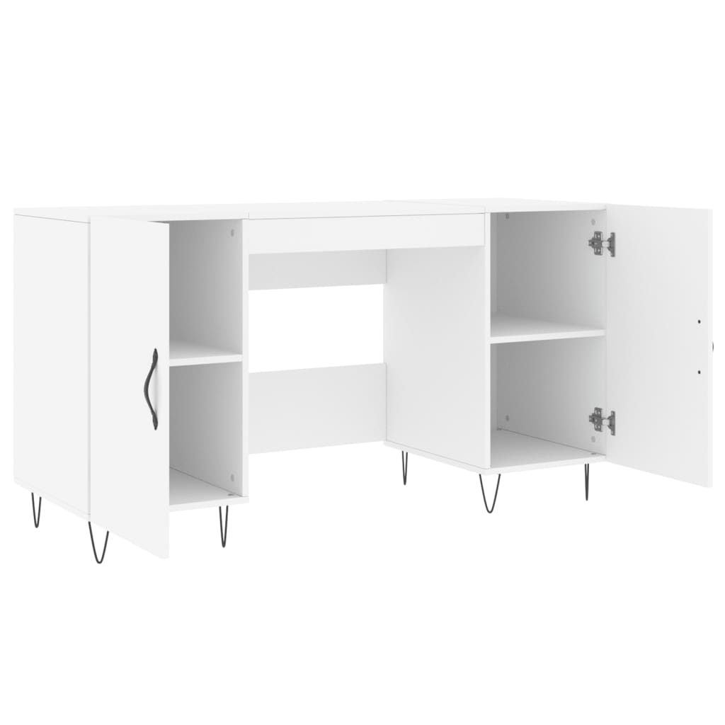 Bureau blanc 140x50x75 cm bois d'ingénierie Bureaux vidaXL