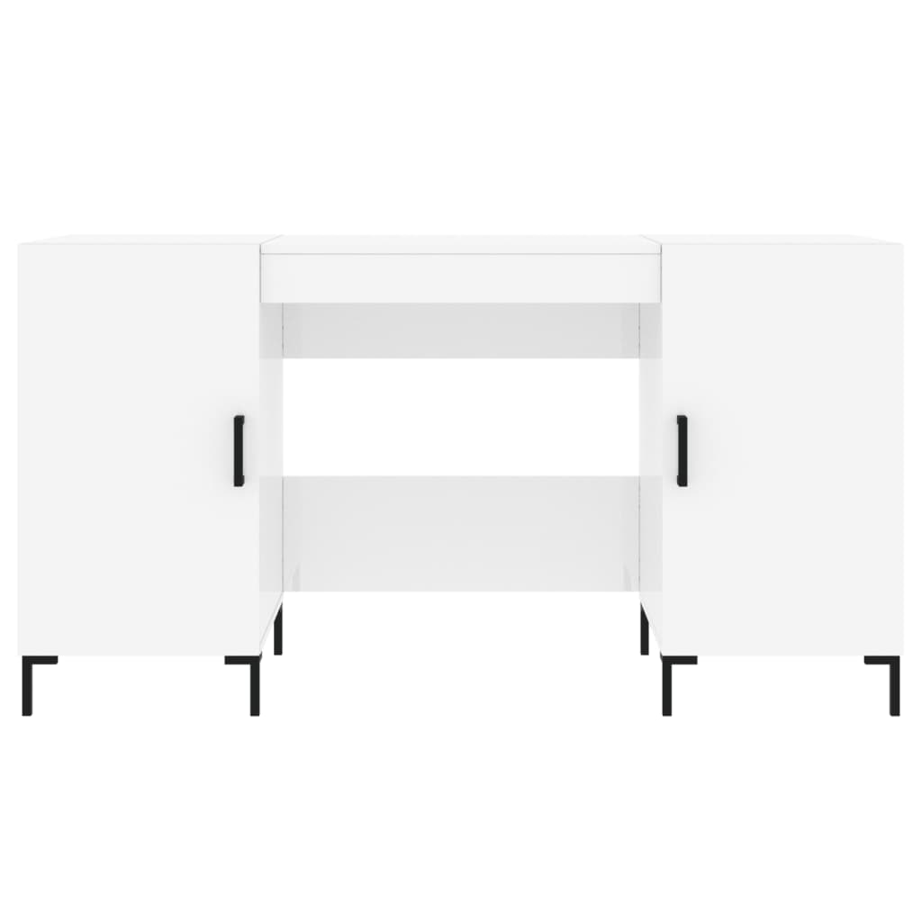 Bureau Blanc brillant 140x50x75 cm Bois d'ingénierie - XIOS