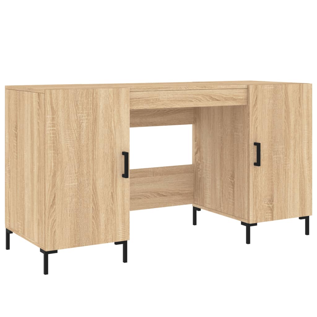 Bureau chêne sonoma 140x50x75 cm bois d'ingénierie - XIOS