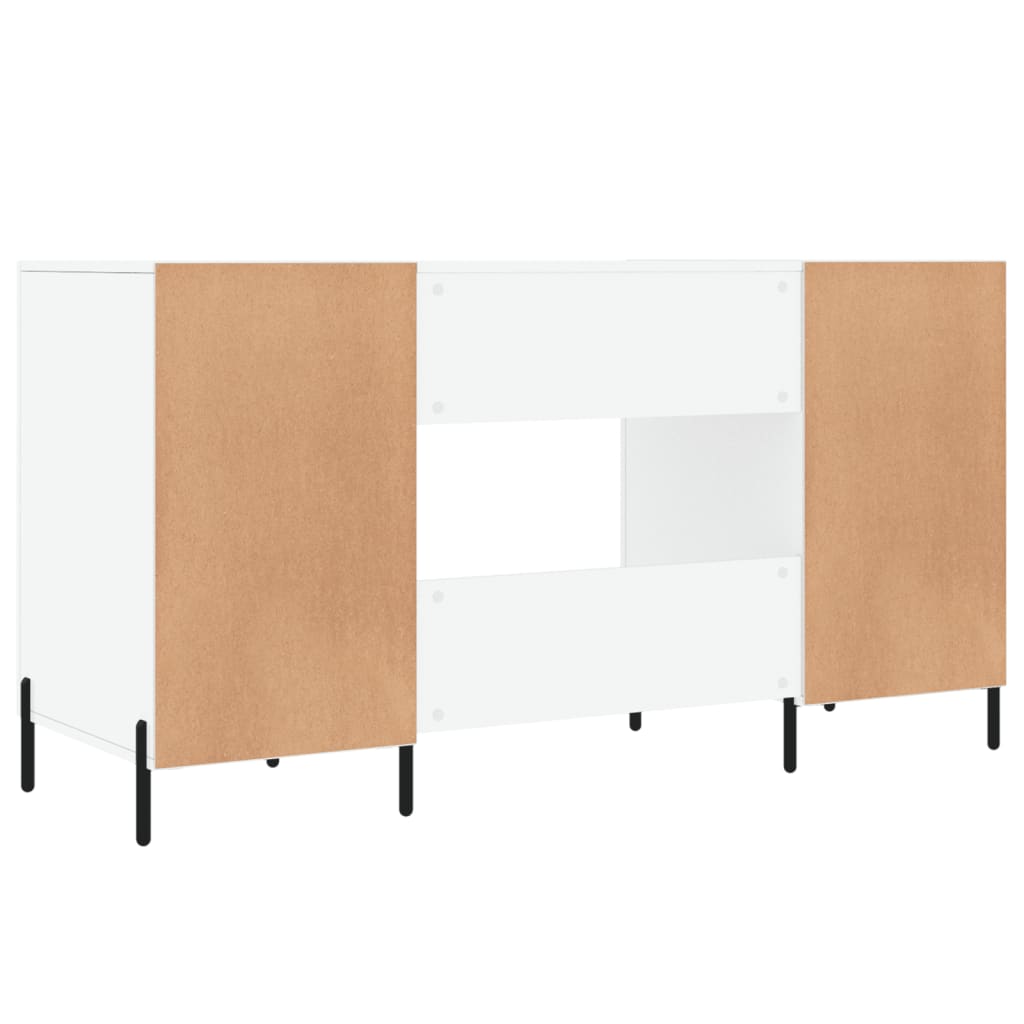 Bureau Blanc brillant 140x50x75 cm Bois d'ingénierie - XIOS