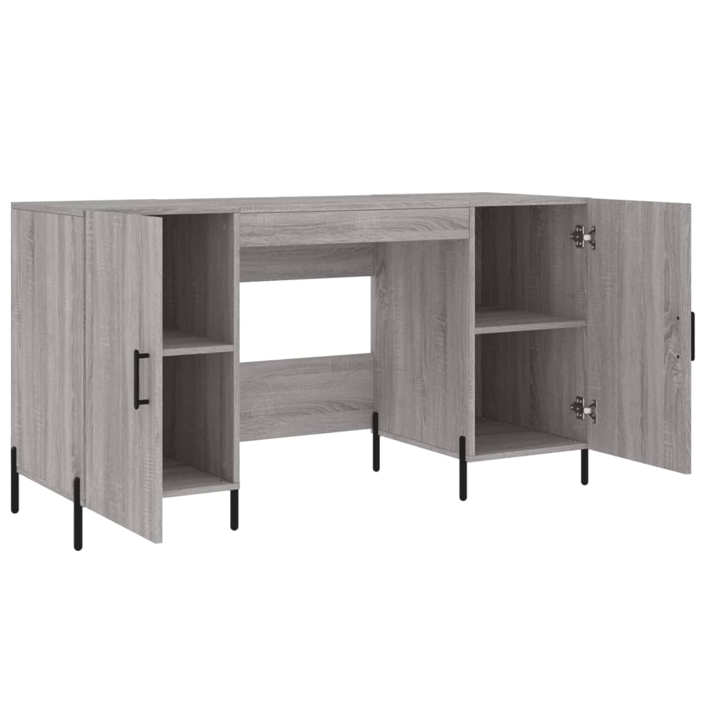 Bureau sonoma gris 140x50x75 cm bois d'ingénierie - XIOS