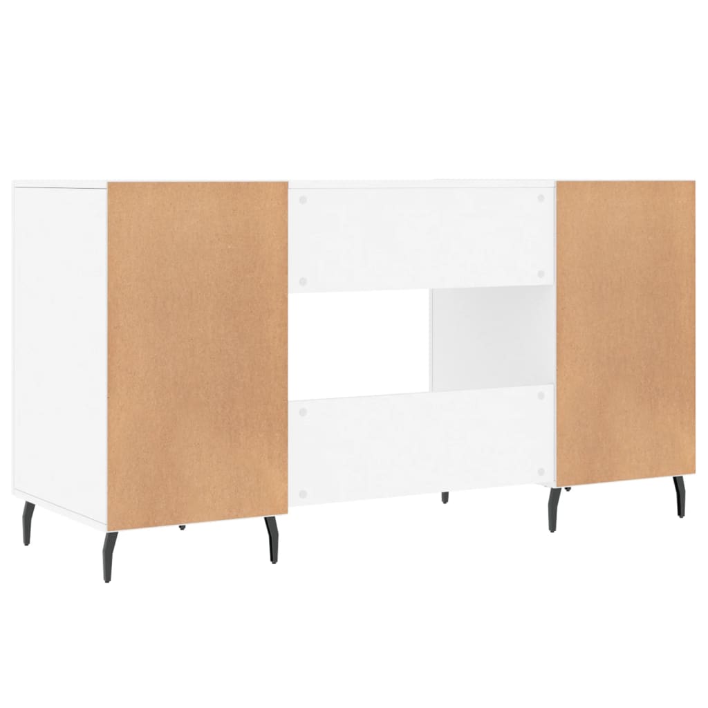 Bureau blanc 140x50x75 cm bois d'ingénierie - XIOS