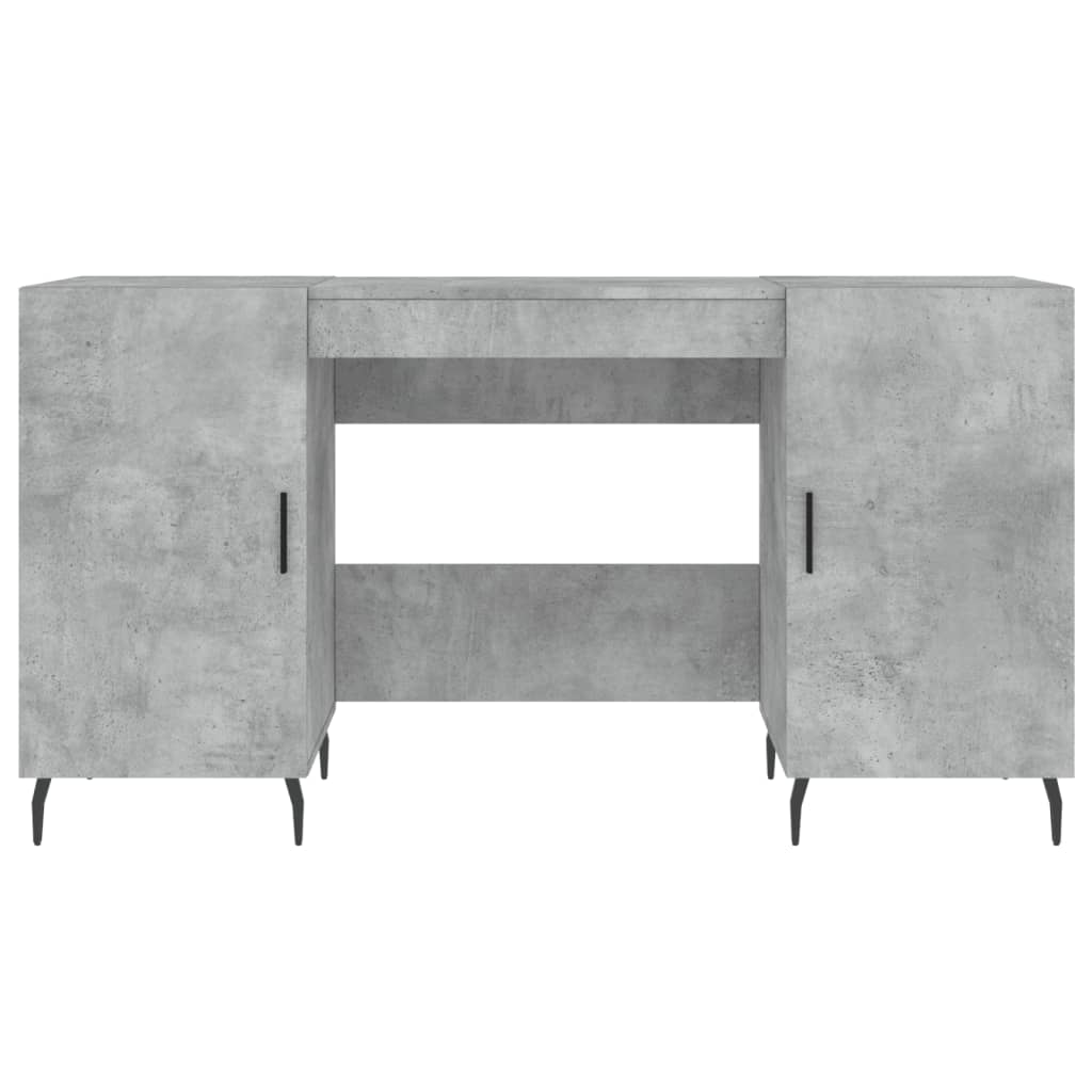 Bureau gris béton 140x50x75 cm bois d'ingénierie - XIOS