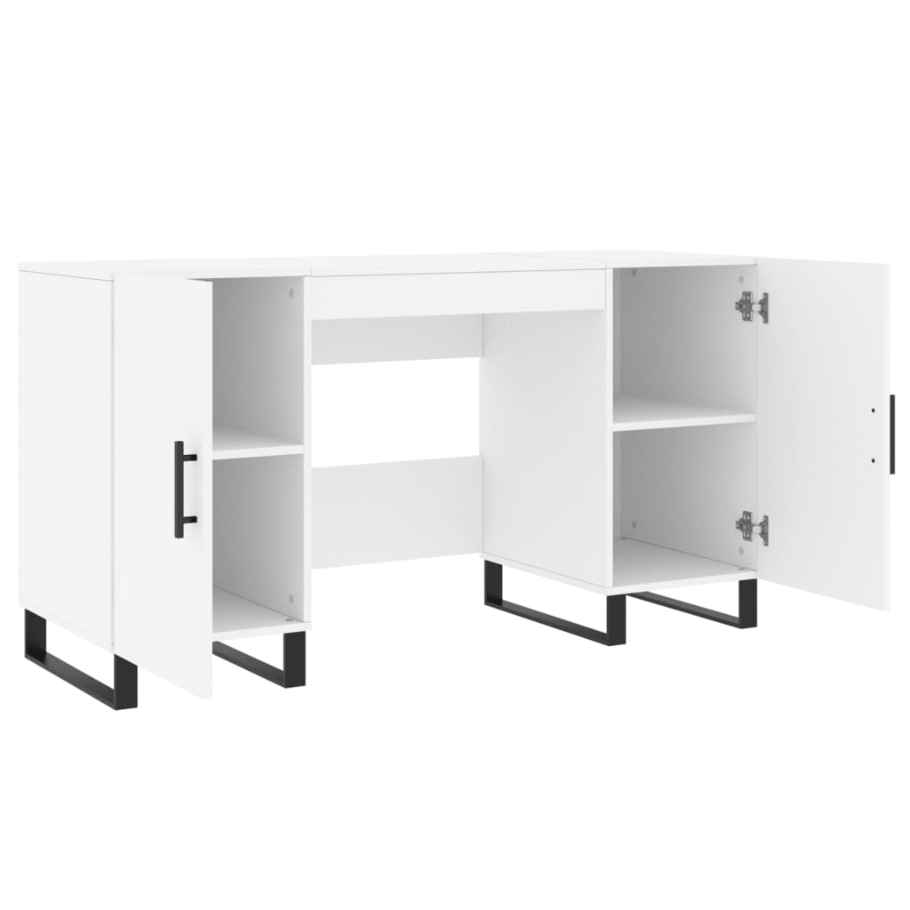 Bureau blanc 140x50x75 cm bois d'ingénierie - XIOS