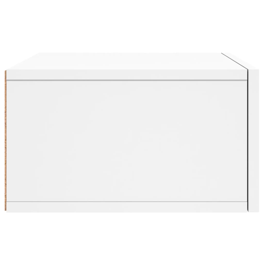 Table de chevet murale blanc 35x35x20 cm