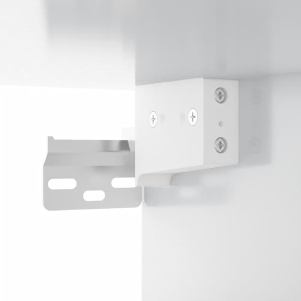 Table de chevet murale blanc brillant 35x35x20 cm - XIOS