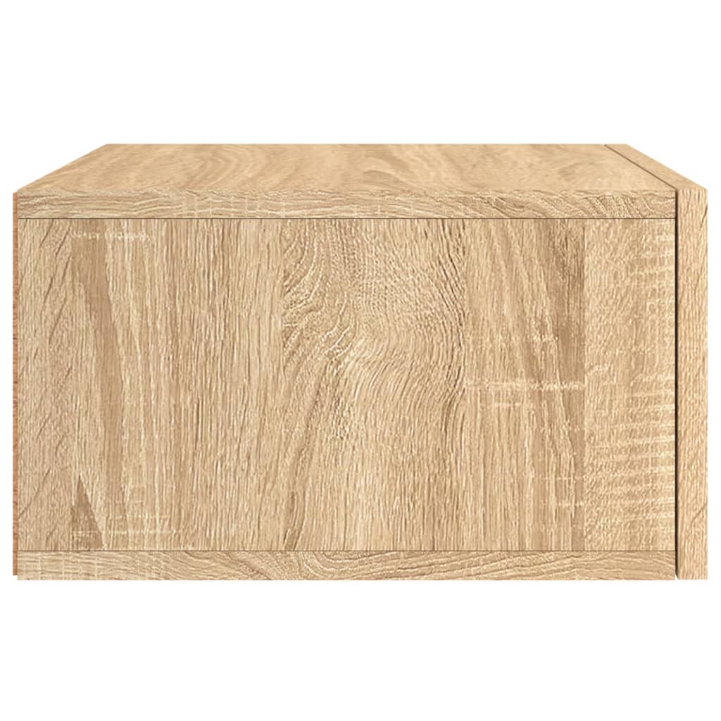 Table de chevet murale chêne sonoma 35x35x20 cm