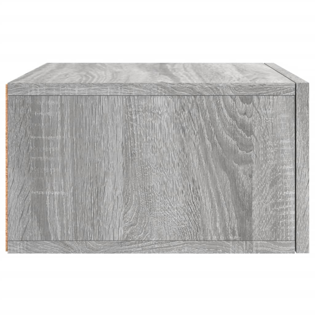 Table de chevet murale sonoma gris 35x35x20 cm