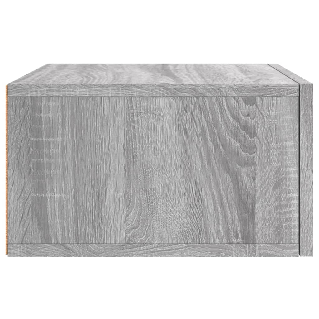 Tables de chevet murales 2 pcs sonoma gris 35x35x20 cm