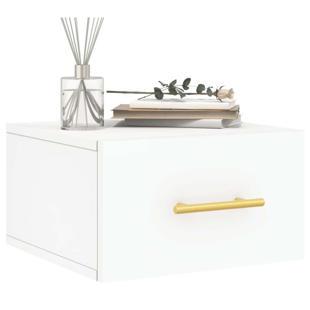 Table de chevet murale blanc 35x35x20 cm - XIOS