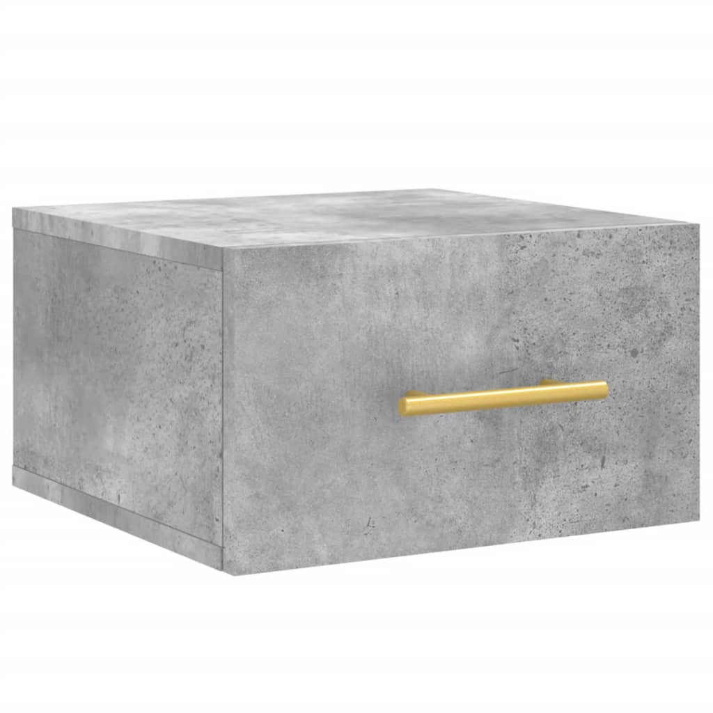 Table de chevet murale gris béton 35x35x20 cm - XIOS