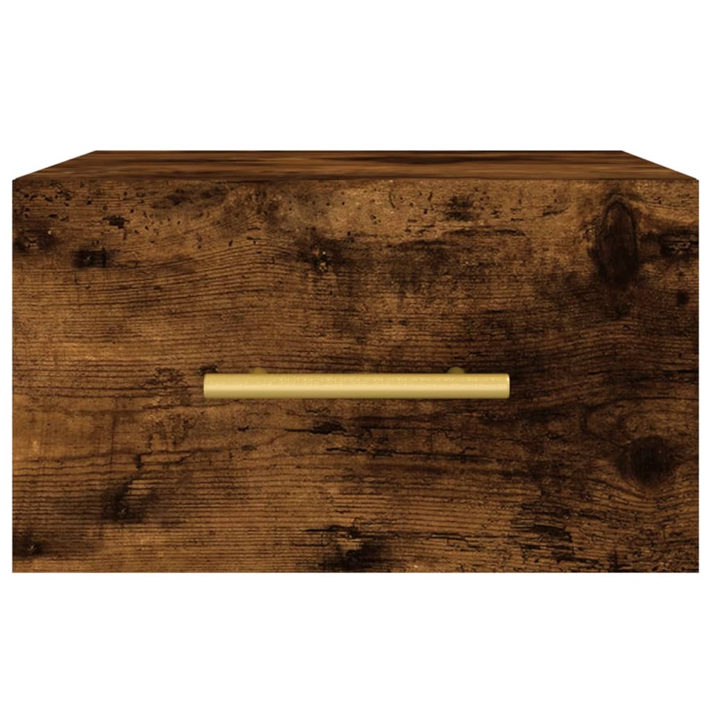 Tables de chevet murales 2 pcs chêne fumé 35x35x20 cm