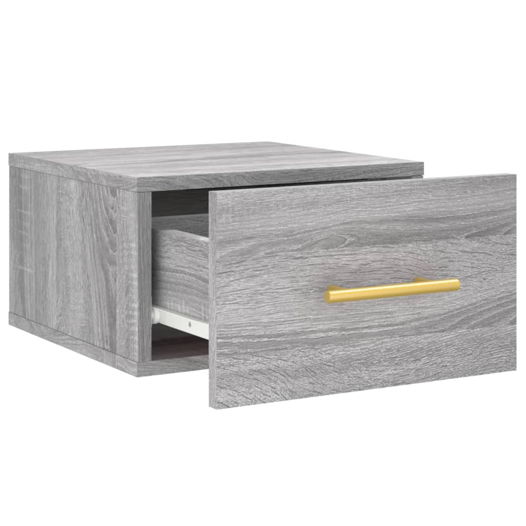 Tables de chevet murales 2 pcs sonoma gris 35x35x20 cm