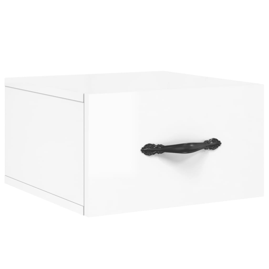 Tables de chevet murales 2 pcs blanc brillant 35x35x20 cm - XIOS