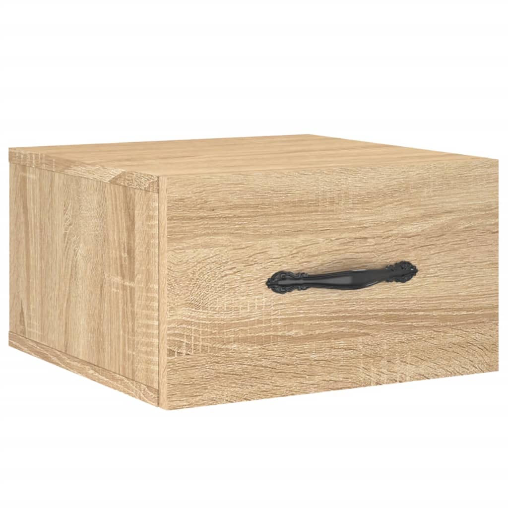 Table de chevet murale chêne sonoma 35x35x20 cm - XIOS