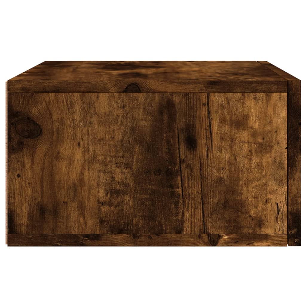 Table de chevet murale chêne fumé 35x35x20 cm - XIOS