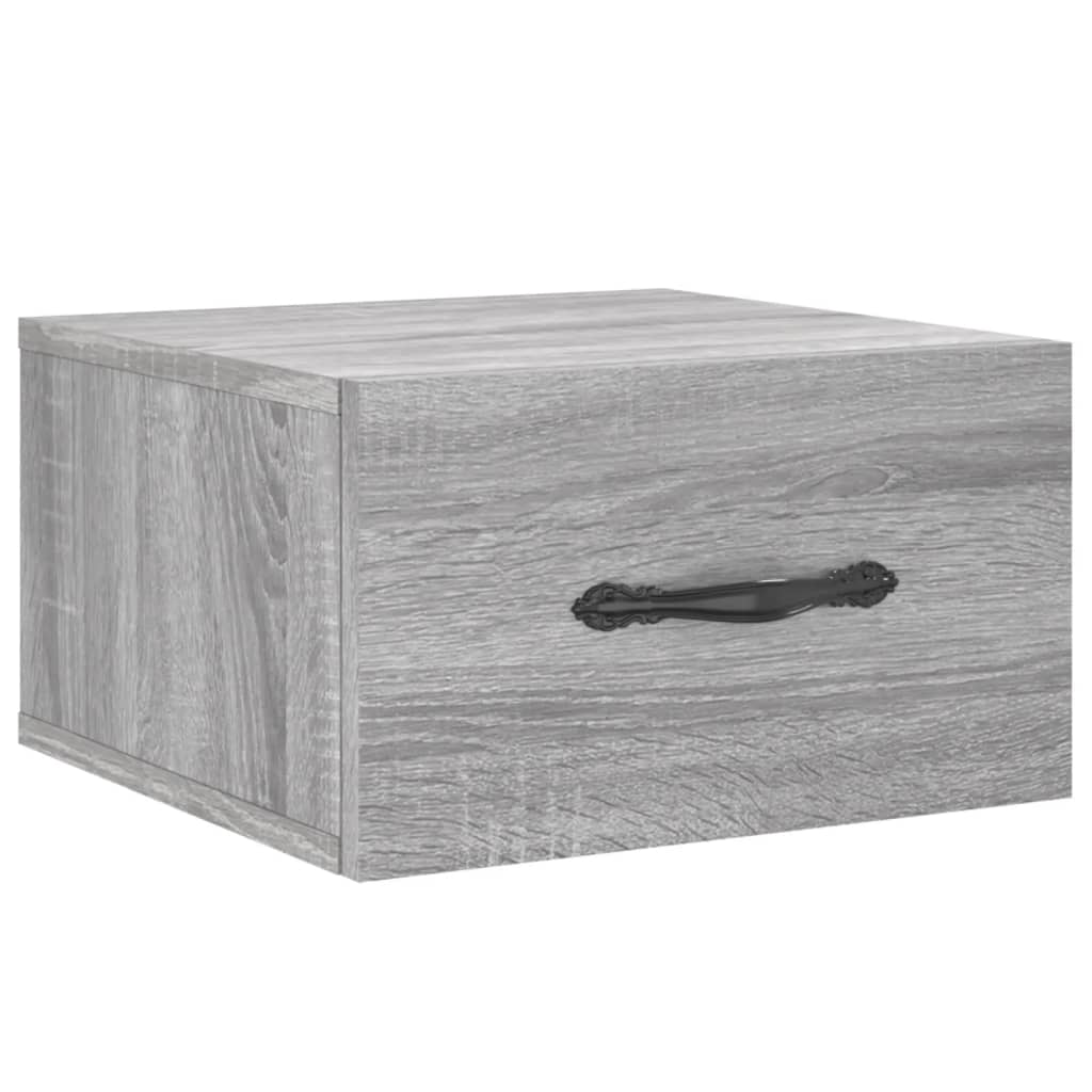 Table de chevet murale sonoma gris 35x35x20 cm - XIOS