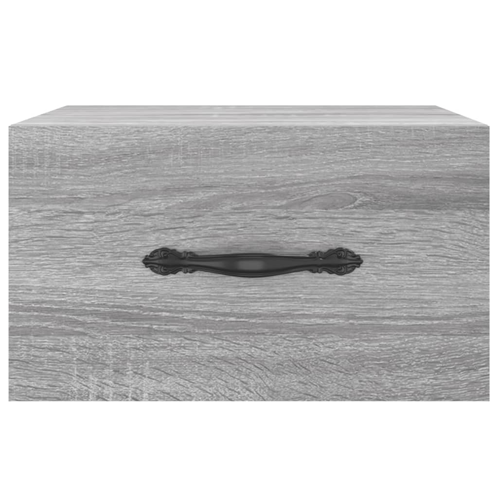Table de chevet murale sonoma gris 35x35x20 cm - XIOS