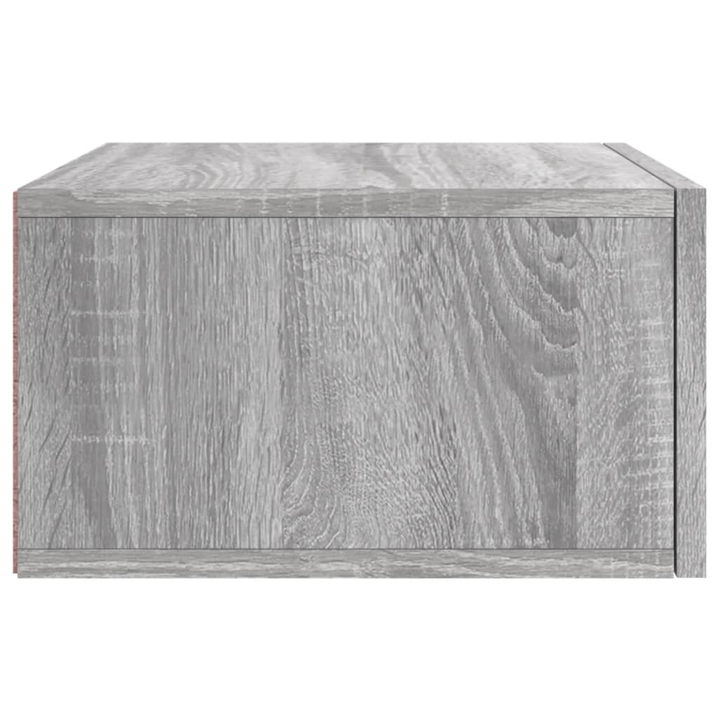 Table de chevet murale sonoma gris 35x35x20 cm - XIOS
