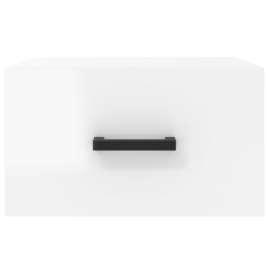 Table de chevet murale blanc brillant 35x35x20 cm - XIOS