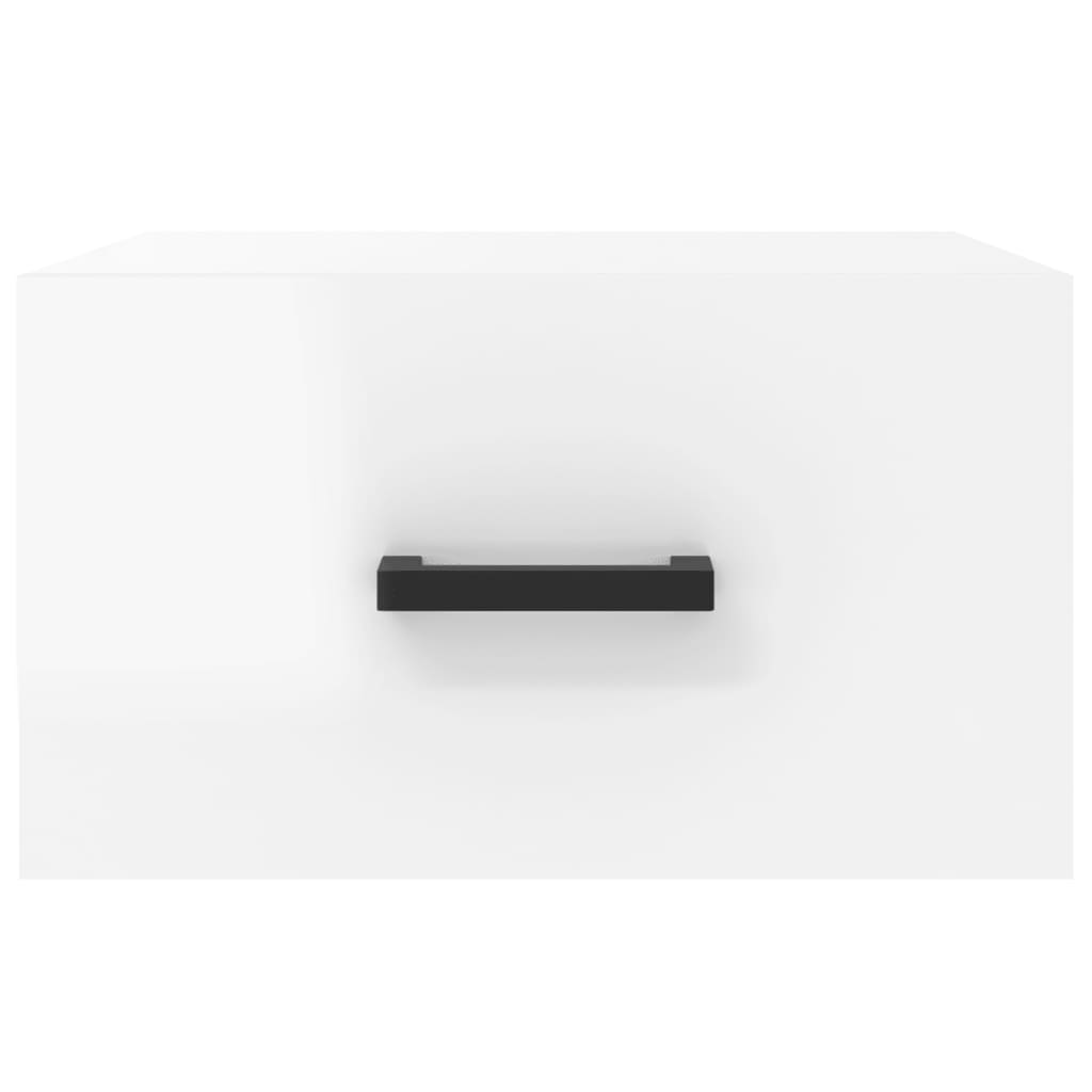 Tables de chevet murales 2 pcs blanc brillant 35x35x20 cm