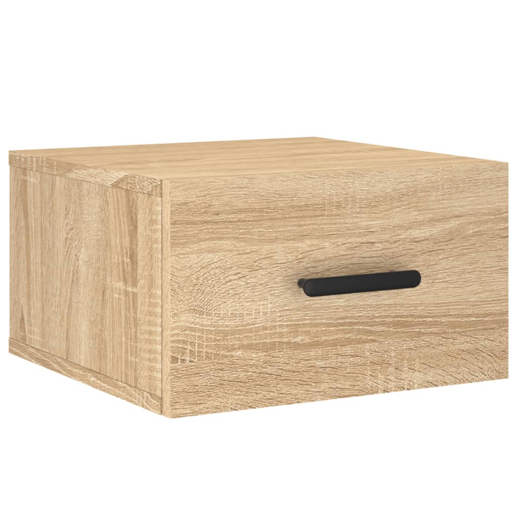 Table de chevet murale chêne sonoma 35x35x20 cm