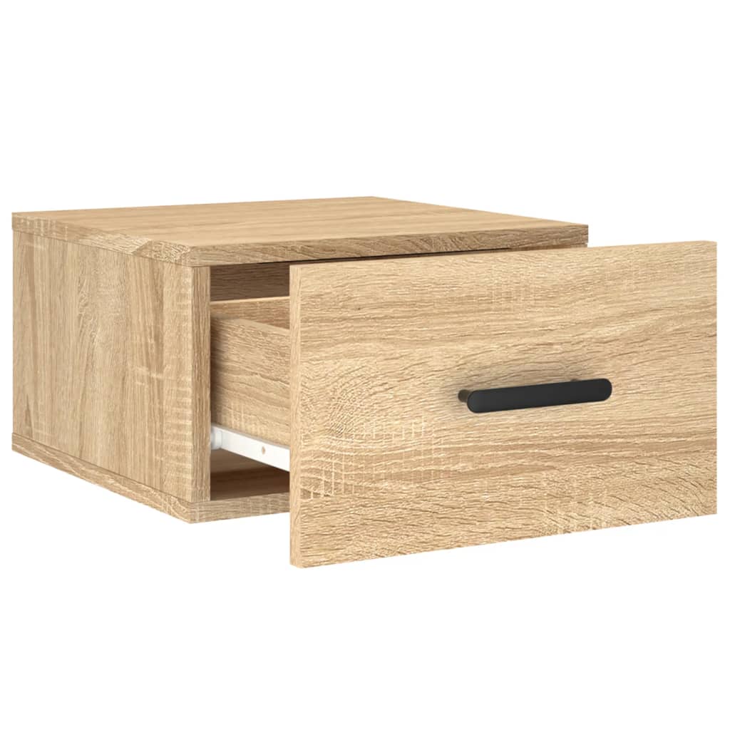 Table de chevet murale chêne sonoma 35x35x20 cm
