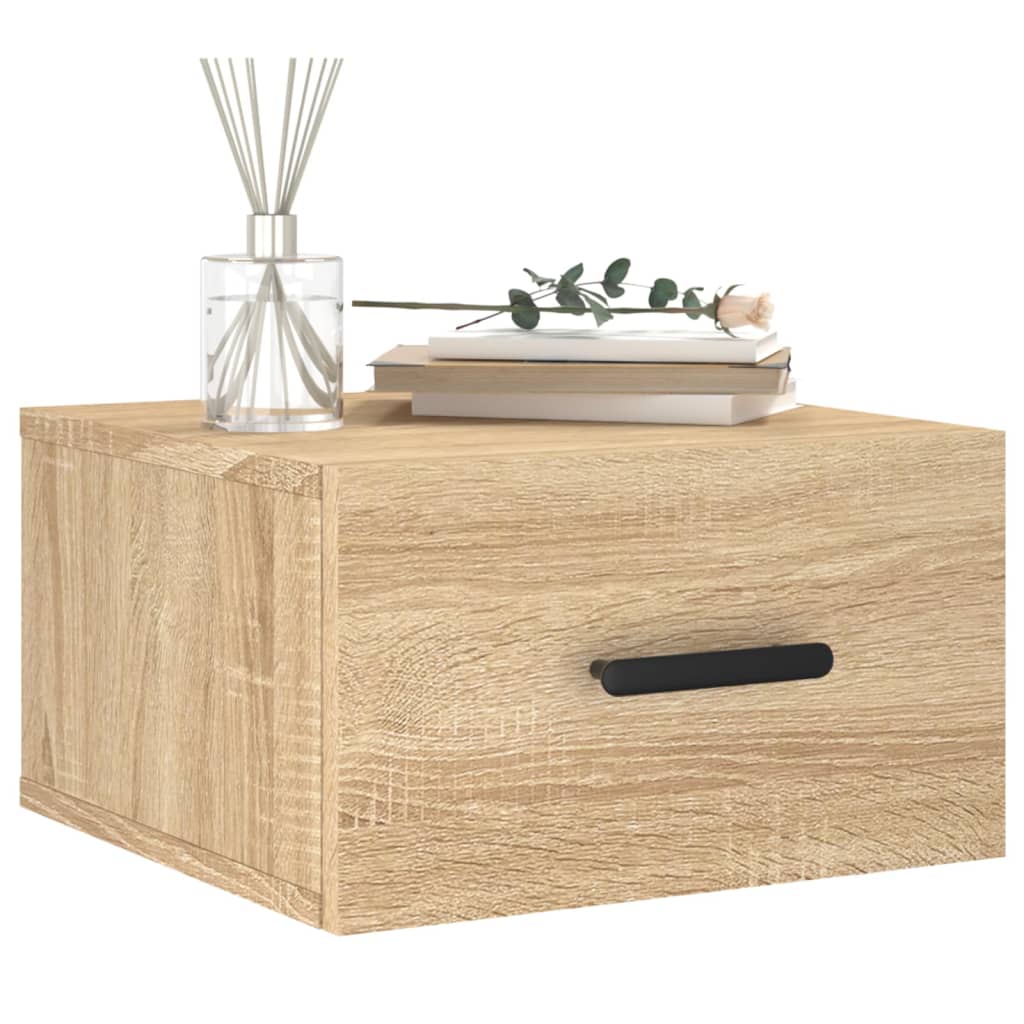 Tables de chevet murales 2 pcs chêne sonoma 35x35x20 cm