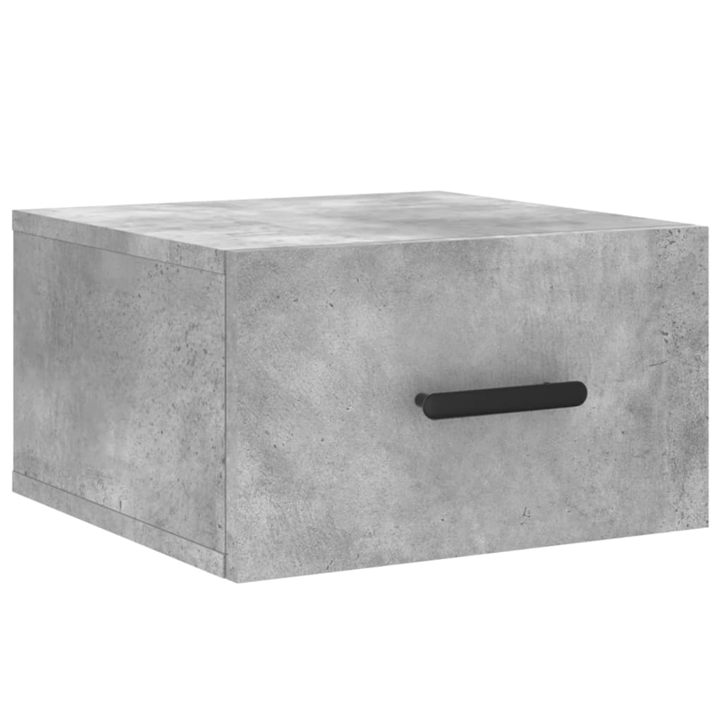 Table de chevet murale gris béton 35x35x20 cm - XIOS