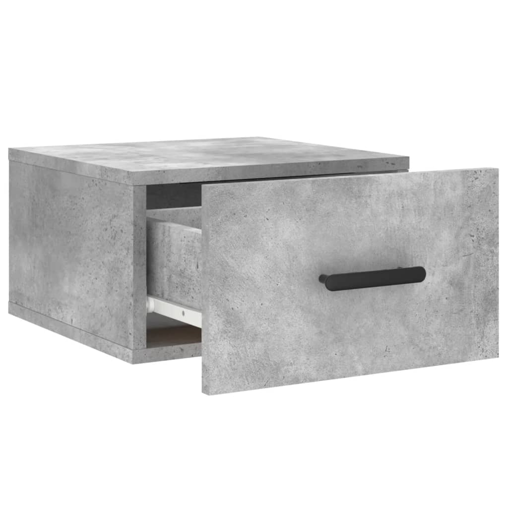 Table de chevet murale gris béton 35x35x20 cm - XIOS