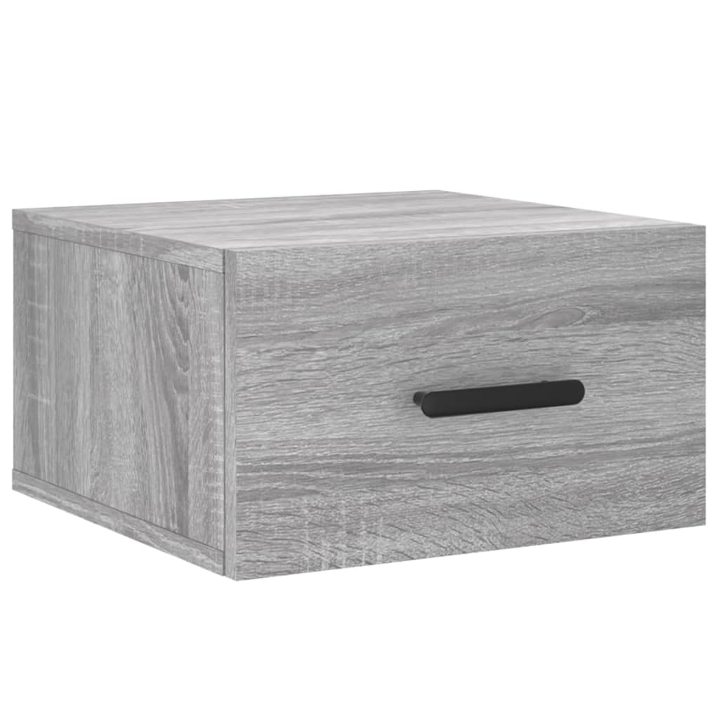 Table de chevet murale sonoma gris 35x35x20 cm